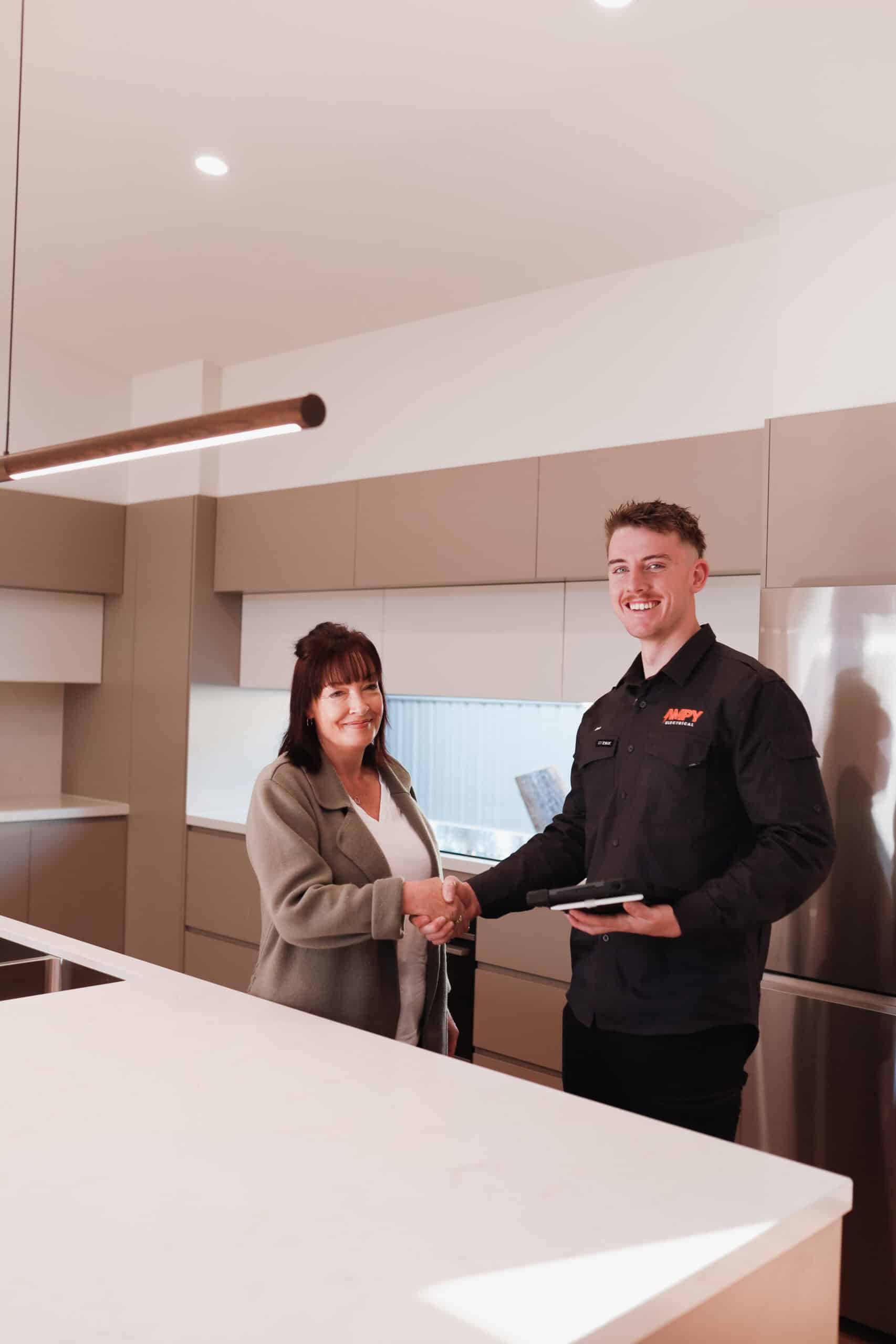 home owner happy with our local electrician and residential electrician bendigo